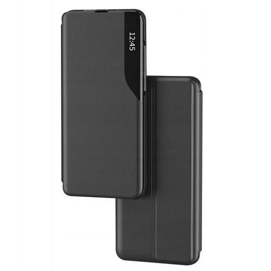 Eco Leather View Case, Samsung Galaxy A35 5G, negru