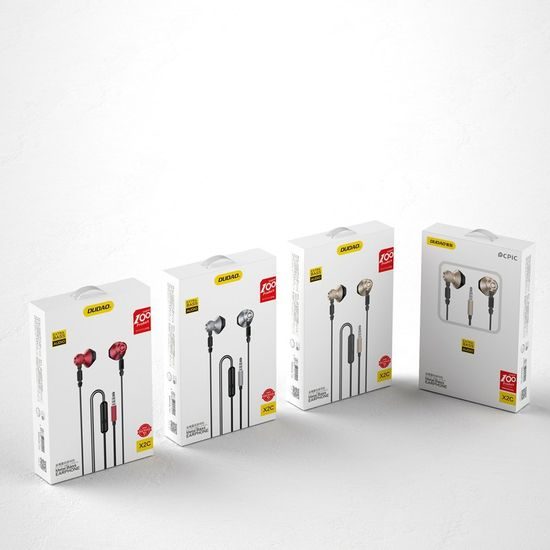 Dudao Μεταλλικά Ενσύρματα Ακουστικά με 3,5mm mini jack, Γκρι (X2C-Gray)