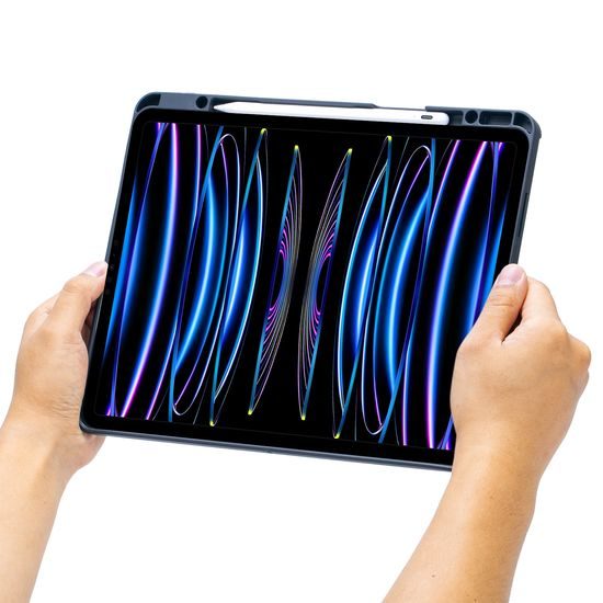 JP billentyűzet tok MK02 táblagép tok, iPad Pro 12.9, 2018 / 2020 / 2021 / 2022, iPad Air 13 2024, fekete