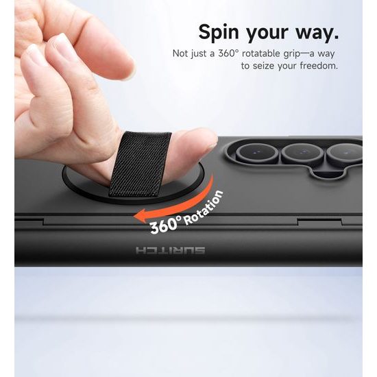 Suritch 360° Kickstand θήκη Samsung Galaxy Z Fold 7, μαύρη