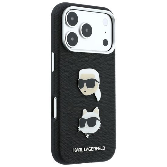 Karl Lagerfeld Saffiano K&C Heads Pins and Logo Crossbody ümbris iPhone 17 Pro / 18 Pro – must