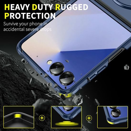 Camslide Stand etui, Samsung Galaxy Z Flip 7, modro