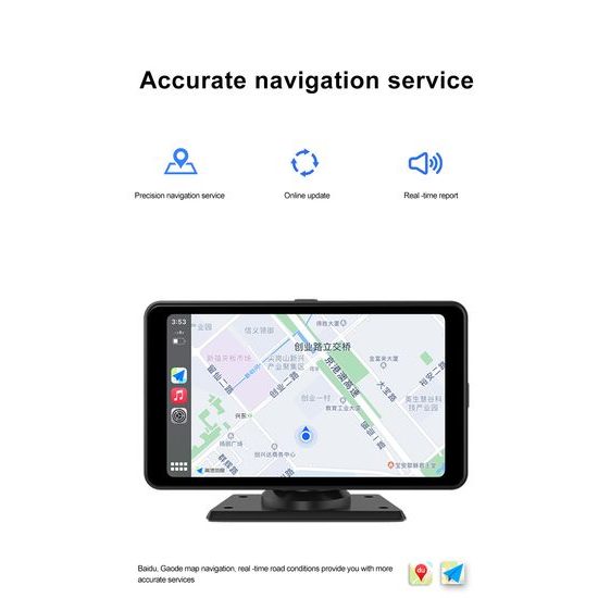 7" CarPlay zaslon za auto s bežičnim CarPlay i Android Auto, 2K autokamerom i stražnjom kamerom