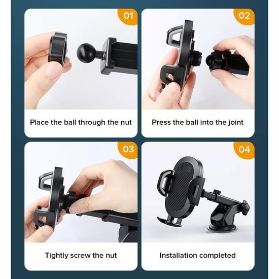 Techsuit Gravitační držák na palubní desku nebo čelní sklo S113, černý