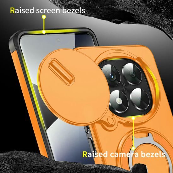 Θήκη Camslide Stand, Xiaomi Redmi Note 14 Pro Plus 5G, πορτοκαλί