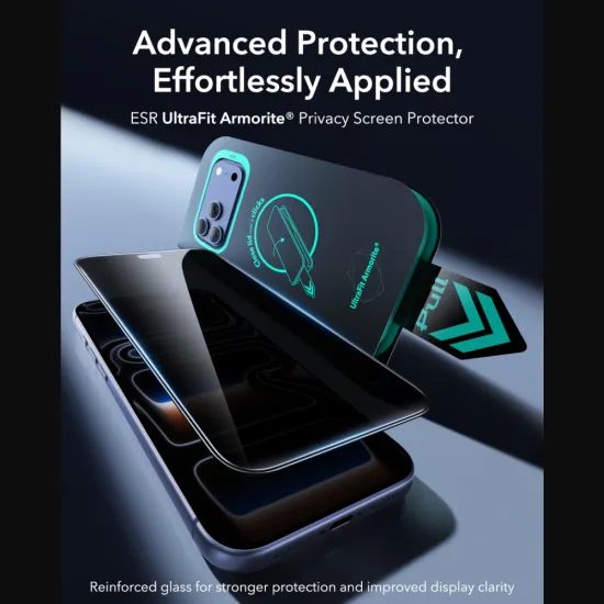 ESR Privacy Armorite Tvrdené sklo UltraFit, iPhone 18 Pro, 2 kusy