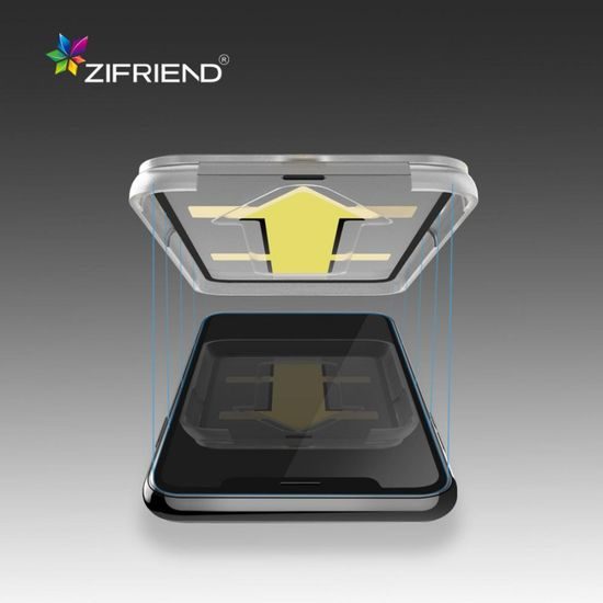 iPhone 11 Pro apsauginis stiklas – Zifriend 3D Full Cover grūdintas stiklas su montavimo rėmeliu – juoda
