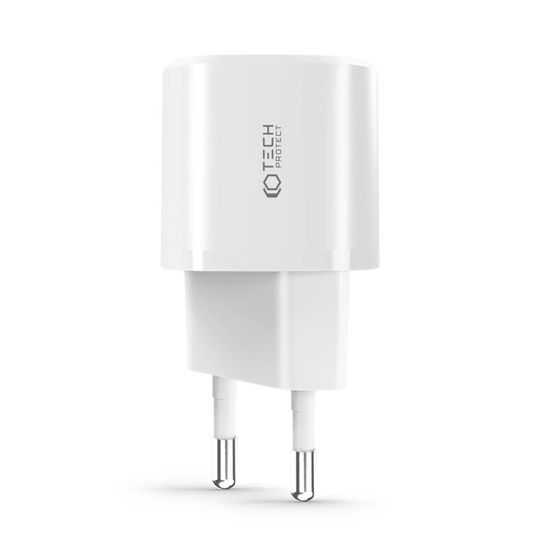 Mini adapter Tech-Protect C20W, 2 vrata, PD20W / QC3.0, črn