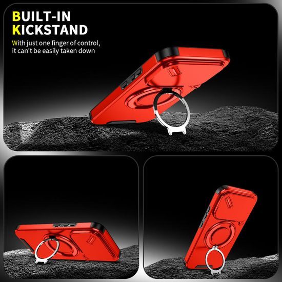 Camslide Stand obal, Xiaomi 17T, červený