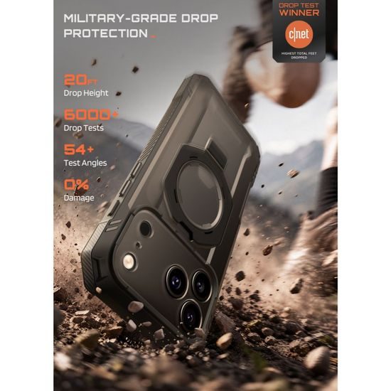 Supcase Grip Pro Mag MagSafe, iPhone 17 Pro / 18 Pro, černý
