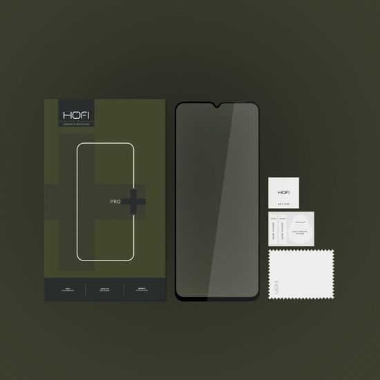 Hofi Pro+ Displayschutz aus gehärtetem Glas, Xiaomi Redmi 12C, schwarz