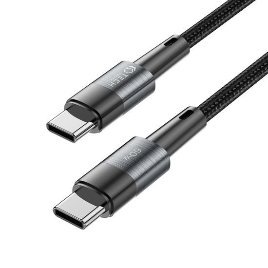 Tech-Protect UltraBoost USB-C - USB-C, PD60W / 3A, 1 m, szürke