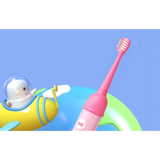 Bitvae BVK7S Ηχητική Οδοντόβουρτσα με Εφαρμογή για Παιδιά, Σετ Ακροφυσίων, Ροζ