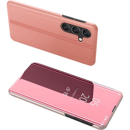 Clear view ružové púzdro na telefon Samsung Galaxy A24 4G