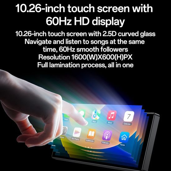 Yesido Ασύρματο Ραδιόφωνο Αυτοκινήτου (KM19), Διπλή HD Κάμερα, Plug & Play, CarPlay, Android Auto, AirPlay, μαύρο