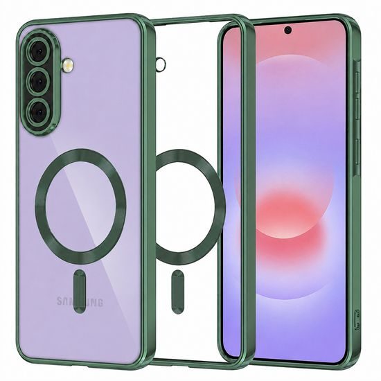 Techsuit Luxury Crystal MagSafe, Samsung Galaxy A37 5G, tmavě zelený