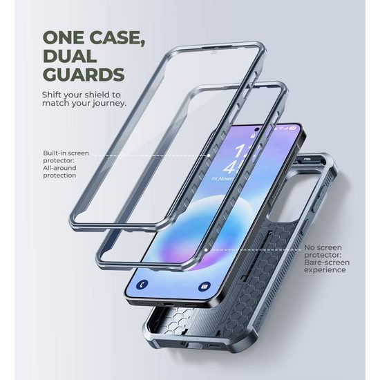Dexnor 360 Kickstand Camprotector tok Samsung Galaxy A57, kék