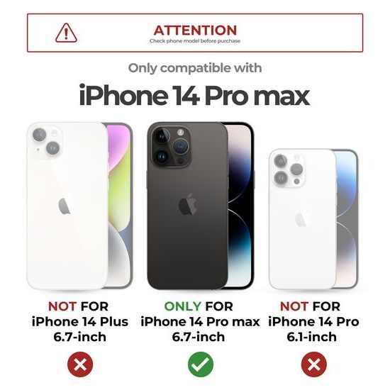 Dexnor MagSafe Case für iPhone 14 Pro Max - 360° Kickstand mit Kameraschutz - Lila