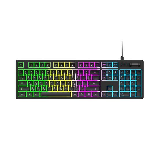 Wozinsky WKG-200 RGB Gaming Πληκτρολόγιο με ροδέλα για κύλιση, μαύρο
