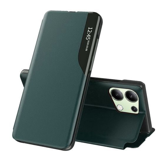 Eco Leather View Case, Xiaomi Redmi Note 13 4G, verde
