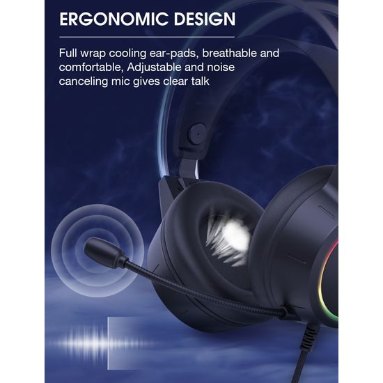 Onikuma X15 Pro Gaming slušalice s mikrofonom, crne