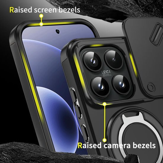 Husă Camslide Stand, Xiaomi 17, negru