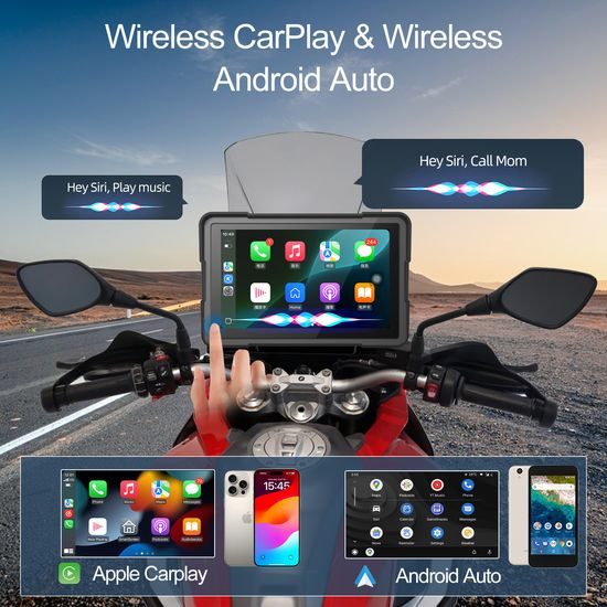 BMW Motorrad 7" IPS dodirni zaslon s bežičnim Apple CarPlay i Android Auto, CAN Bus podacima, upravljanjem Wonder Wheel, TPMS-om i 2 kamere