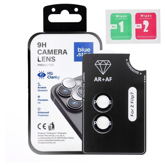 BlueStar Easy Install sticlă pentru cameră foto, Samsung Galaxy Z Flip 7, negru
