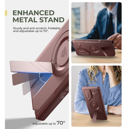 Dexnor MagSafe 360 Kickstand Προστατευτική Θήκη Samsung Galaxy S25 Ultra, Μπορντό