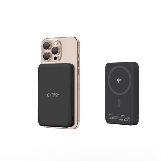 Tech-Protect PB24 LifeMag Qi2 Powerbank με MagSafe, 10000 mAh, μαύρο