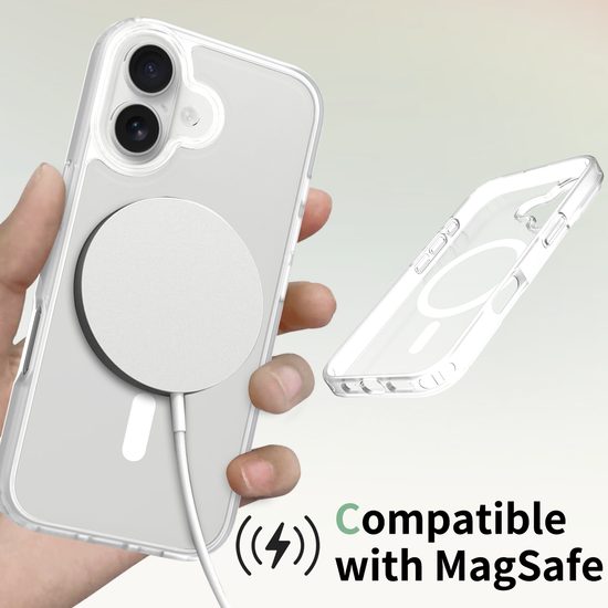 JP MagFit Colour MagSafe θήκη με μαγνήτη N52, iPhone 17, λευκή