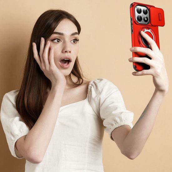 Θήκη Camslide Stand, Xiaomi 15T, κόκκινη