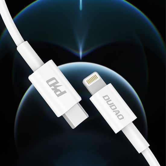 Dudao L6X USB-C auf Lightning Kabel für Apple iPhone iPad - Power Delivery 20W - 1m - Weiß