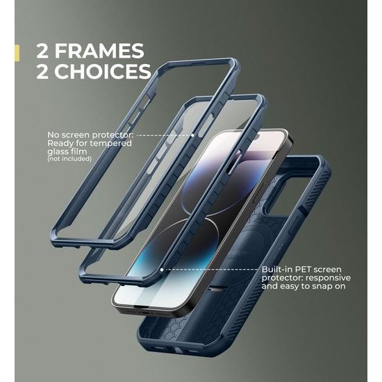 Θήκη Dexnor MagSafe 360 Kickstand Camprotector για iPhone 14 Pro Max, μπλε