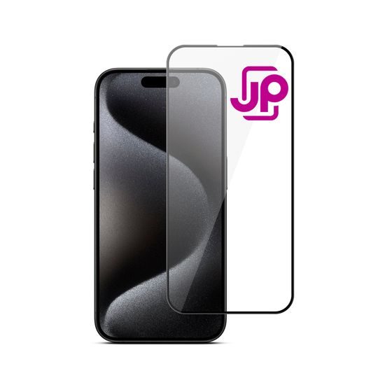JP 5D Tvrdené sklo, iPhone 15 Pro, čierne