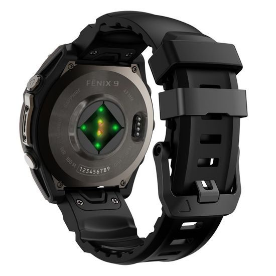 Tech-Protect Motion Armband für Garmin Fenix 5X / 5X Plus / 6X / 6X Pro / 7X / 8 / 8 Pro / 9 / 9 Pro (51 mm) - TPU Sportarmband mit Edelstahlverschluss - Schwarz
