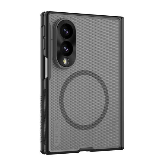 Samsung Galaxy Z Fold 8 vāciņš – Nillkin Super Frosted Shield Fold Magnetic – caurspīdīgs / melns