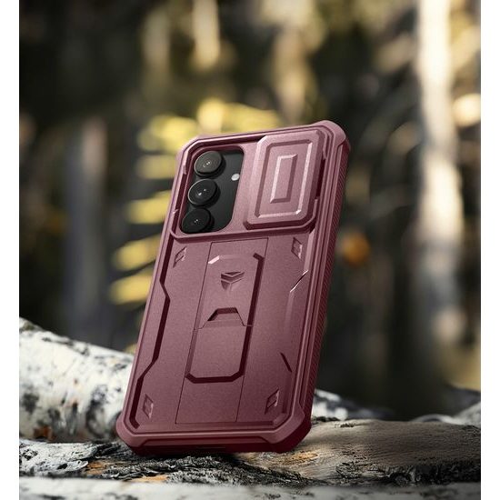 Dexnor 360 Kickstand Camprotector Θήκη Samsung Galaxy S25 Plus, Βυσσινί