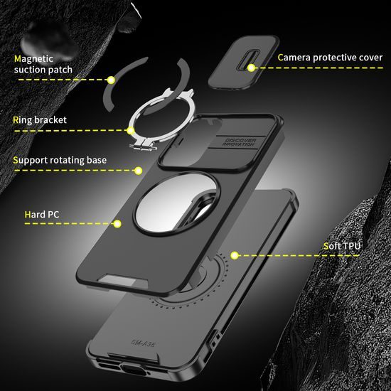 Camslide Stand obal, Samsung Galaxy A54, červený