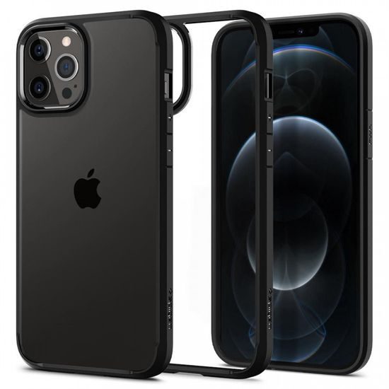 Spigen Ultra hybrid ovitek za mobilni telefon, iPhone 12 / 12 Pro, črn