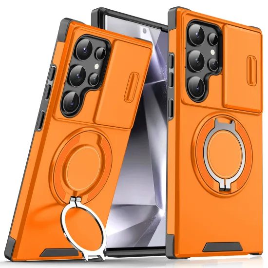 Camslide Stand obal, Samsung Galaxy S25 Ultra, oranžový