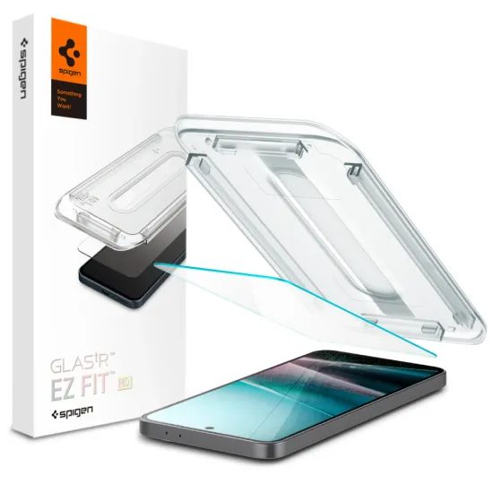 Samsung Galaxy A36 / A37 5G apsauginis stiklas – Spigen Glass.TR EZFit grūdintas stiklas su montavimo rėmeliu