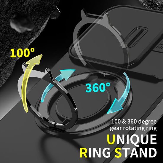 Θήκη Camslide Stand, Xiaomi Redmi 15C, μαύρη