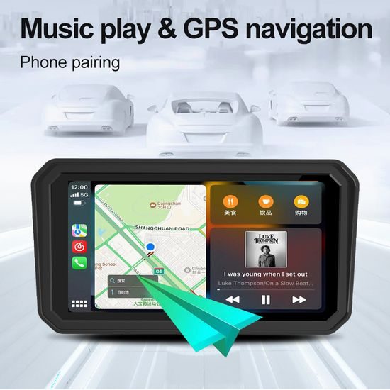 Motociklistički 6" CarPlay zaslon s bežičnim Apple CarPlay i Android Auto