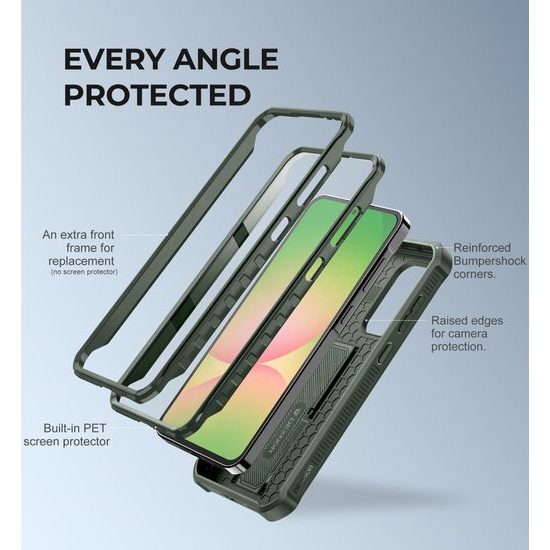 Dexnor 360 Kickstand Camprotector Θήκη Samsung Galaxy A56, Πράσινη