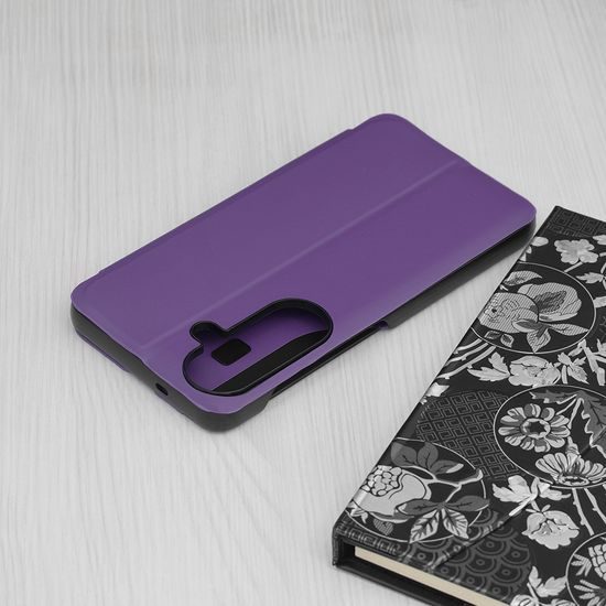 Eco Leather View Case, Samsung Galaxy S26, лилав