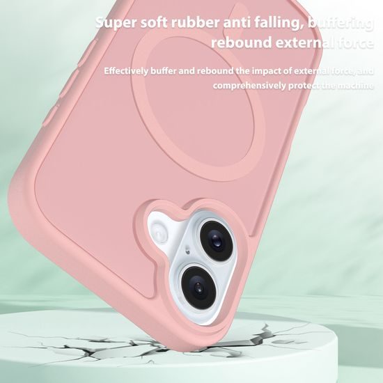 JP MagFit Colour MagSafe tok N52 mágnessel, iPhone 16, világos rózsaszín