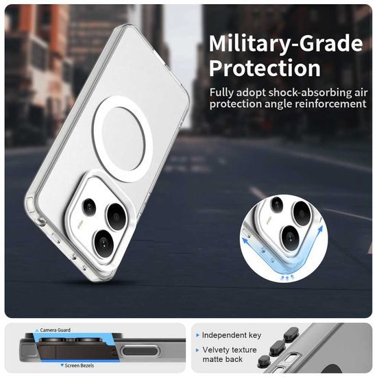 Techsuit CandyCase MagSafe, Xiaomi Redmi Note 14 5G, λευκό