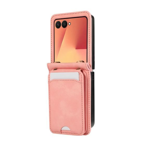 Etui Crossbody, Samsung Galaxy Z Flip 8, różowe