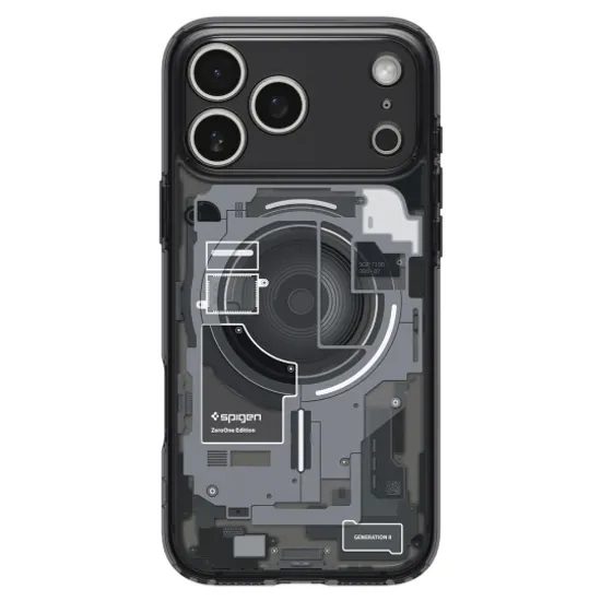 Spigen Ultra Hybrid Mag s MagSafe, iPhone 17 Pro / 18 Pro, zero one, čierny